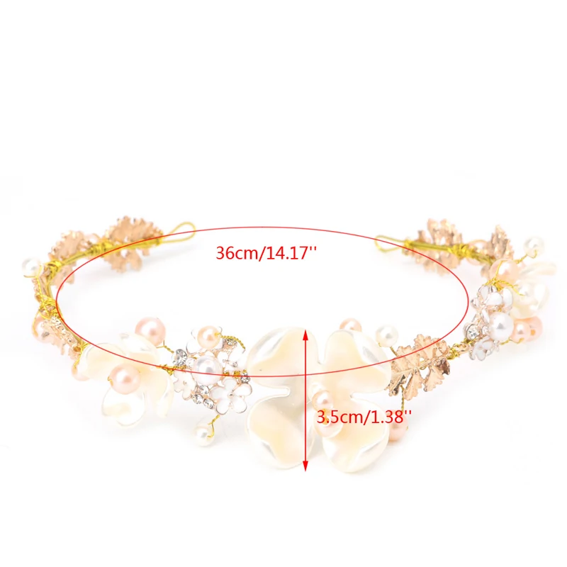 Bridal Flower Faux Pearl Rhinestone Wedding Headband Hair Clip Tiara Accessories #Y51#