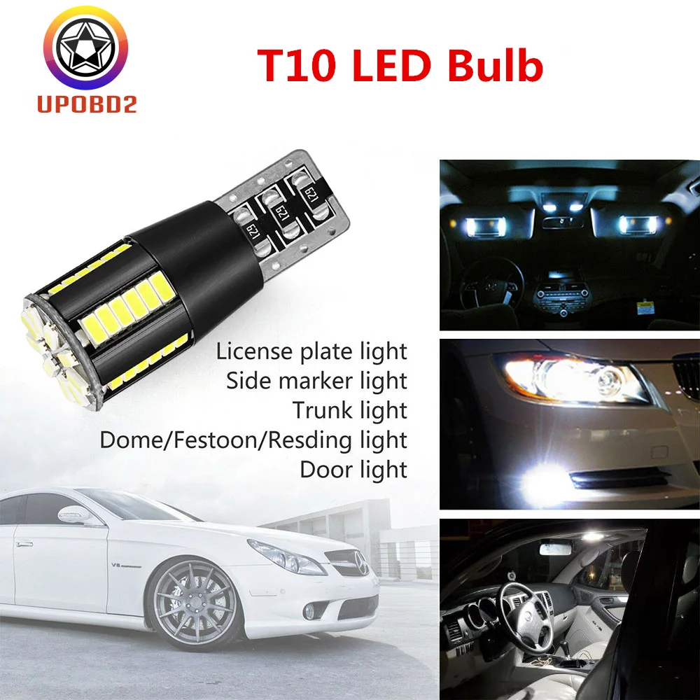 

T10 LED T10 W5W 168 CANBUS Car Interior Light T10 LED Bulb can-bus Error Free Car Door Light Trunk Light For 12V Car Truck SUV