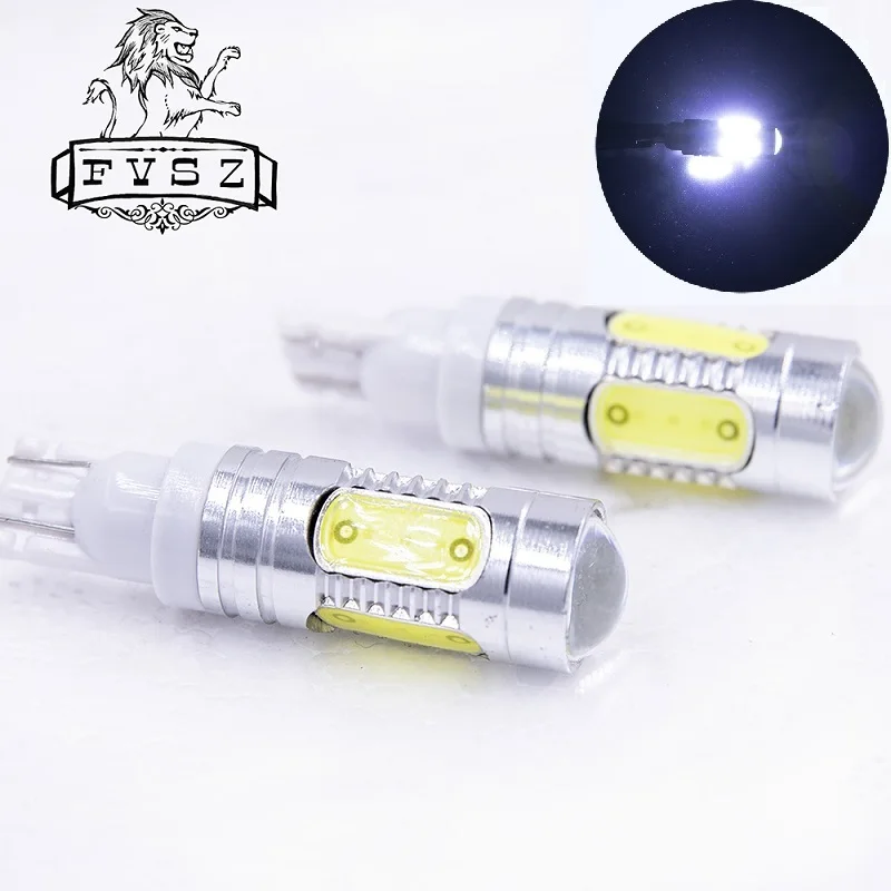 

2Pcs T10 LED W5W 7.5W 194 501 168 Car Parking Bulb 192 6500K Wedge Clearance Lamp Canubs Metal White License Light