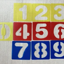 Amazon Hot Selling Hollow out with Numbers Board Children Learning Tool Graffiti Painted Template Templates Ruler