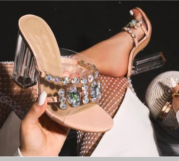 

2020 Transparent Adhesive Match Luxurious Color Coarse Crystal With High With Sandals Cx660-83