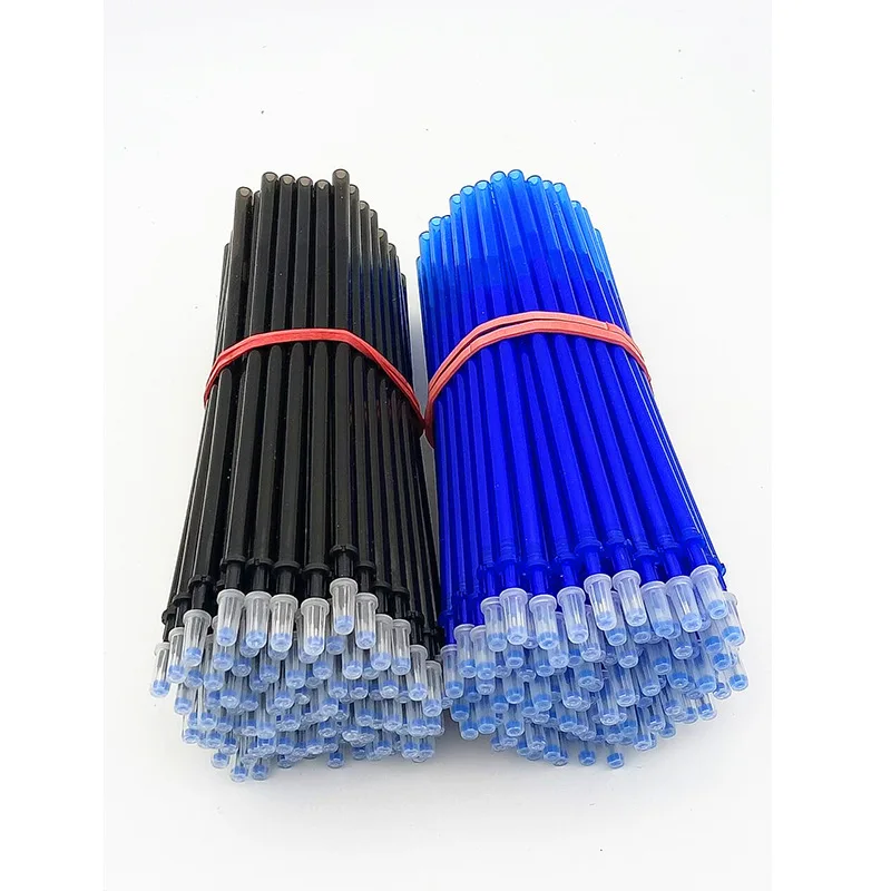 10Pcs/Set Office Gel Pen Erasable Refill Rod Magic Erasable Pen Refill 0.5mm Blue Black Ink School Stationery Writing Tool Gift