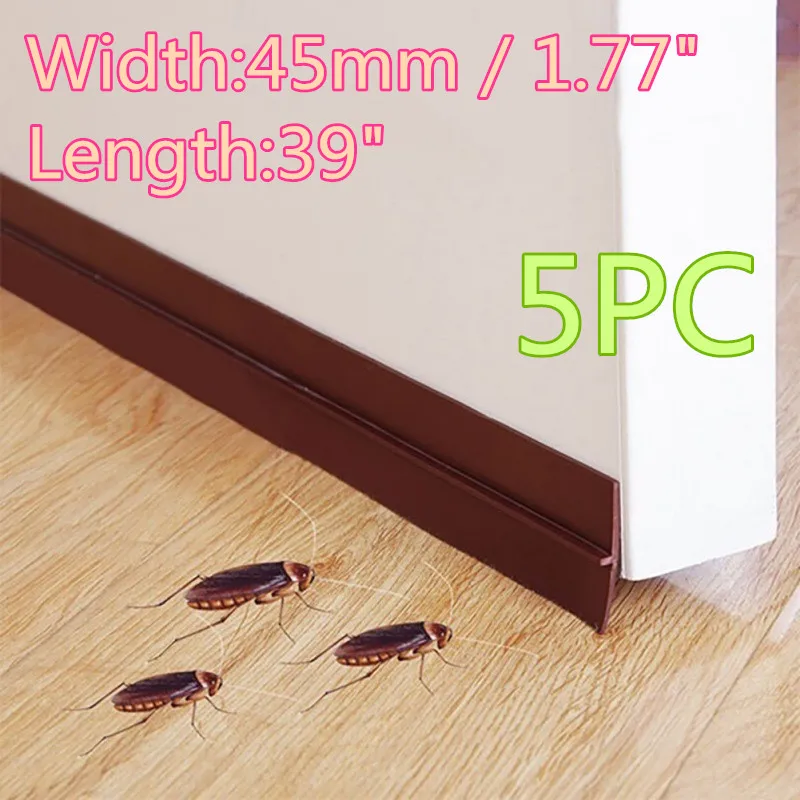 

45mm Sliding Sealing Strips For Door Prevent Bugs Weatherstrip Draft Stopper Frameless Window Sliding Door Seals Silicon Rubber