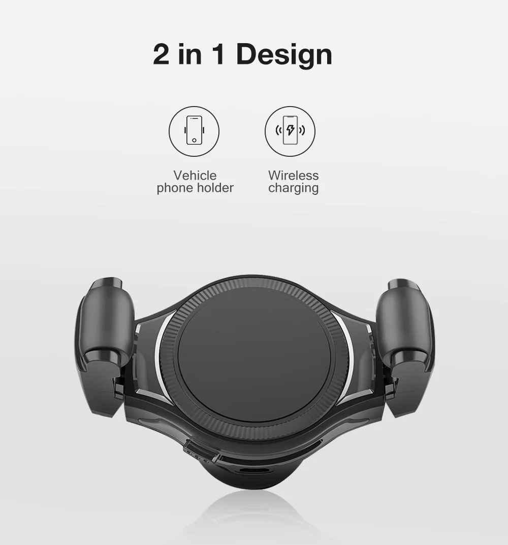 CW5 2 in 1 New-generation Rolling Elastic Car Phone Holder Wireless Charging 75% Efficiency
