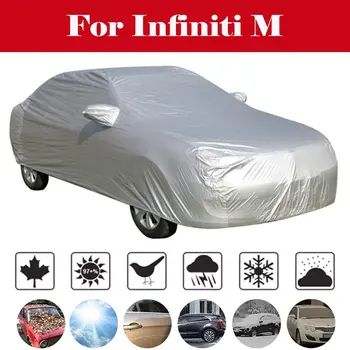 

Full Car Covers Snow Ice Dust Sun UV Shade Cover Foldable Light Silver Auto Car Outdoor Protector Cover For Infiniti M