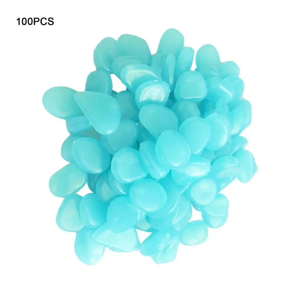 

100pcs/pack Glow Pebbles Stones Home Fish Tank Garden Decoration Luminous Glowing In The Dark Accessory for Gift