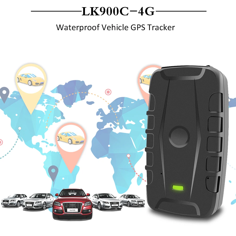 LK900C-4G Car GPS Tracker Real Time Vehicle Locator With Powerful Magnet 20000mAh Battery Standby Time 240Days Waterproof IP67