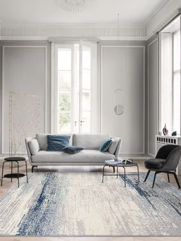 

Modern Abstract Carpet For Living Room Polypropylene Light Luxury Nordic Coffee Table Floor Mat Cushion New Chinese Bedroom Rug