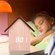 Пластиковый будильник цифровой Повтор Настольные часы Электронные USB настольные часы один клик Голосовое управление сейсмическая индукция