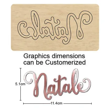 

Italian Merry Christmas cutting dies 2020 new die cut &wooden dies Suitable for common die cutting machines on the market