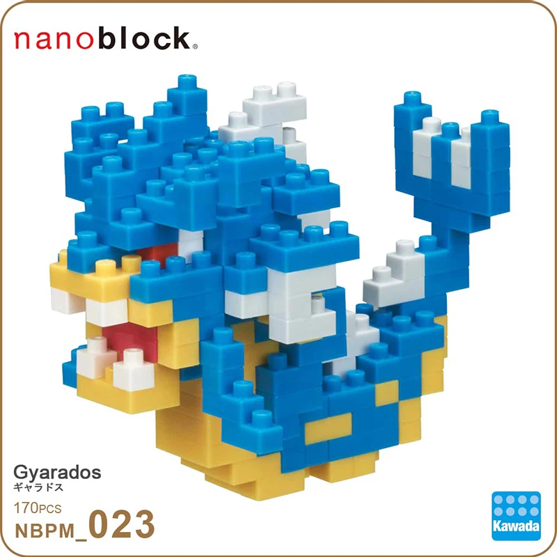 Nanoblock Покемон Пикачу NBPM 023 Gyarados 170 шт. аниме мультфильм алмаз мини микро блок