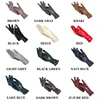 Guantes clásicos de cuero plisado para mujer, guantes de piel auténtica de color, guantes de invierno de piel de oveja para mujer, 2081 ► Foto 3/6