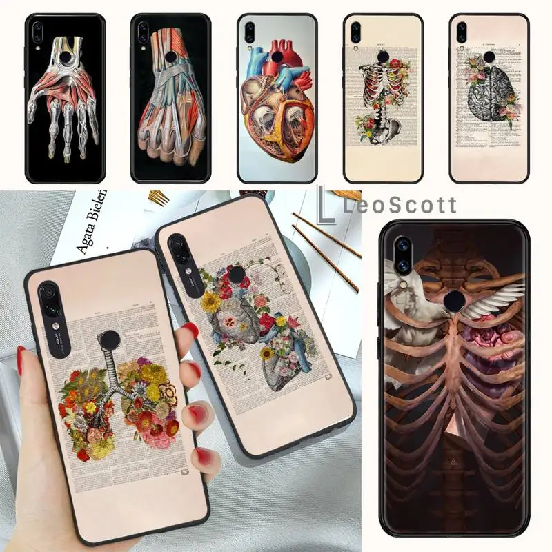 

Human Anatomy Phone Case For Xiaomi Redmi Note 4 4x 5 6 7 8 pro S2 PLUS 6A PRO