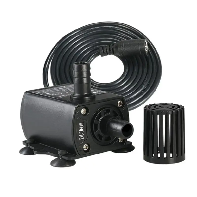 

OOTDTY USB Mini Submersible Pump DC12V 10W Flow Adjustment Function 400L/H Lift 4.5m A5YD