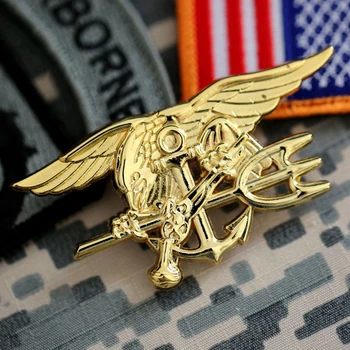 

US Navy Seals Metal Badges Plating Eagle Pin Cap Medal USA Brooch