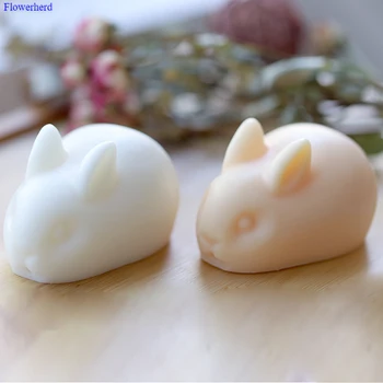 

DIY Handmade Soap Six Cavities Bunny Silicone Mold 3d Silicone Liquid Crafts Soap Making Supplies Cake Decor Chocolate Mold