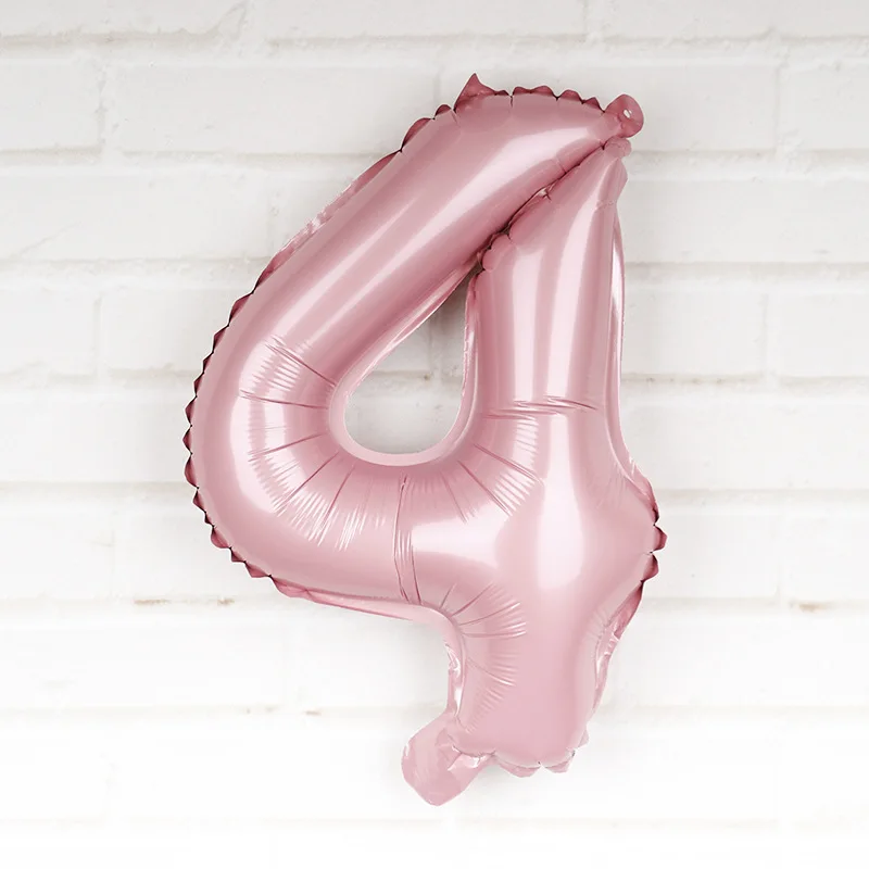 US thin rose gold candy color 16 inch digital aluminum film balloon birthday party wedding celebration supplies