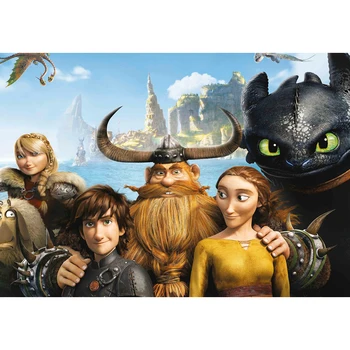 

5d Diamond Painting Wall Sticker How To Train Your Dragon Cross Stitch Picture American Movie Full Round Drill Embroidery Gifts
