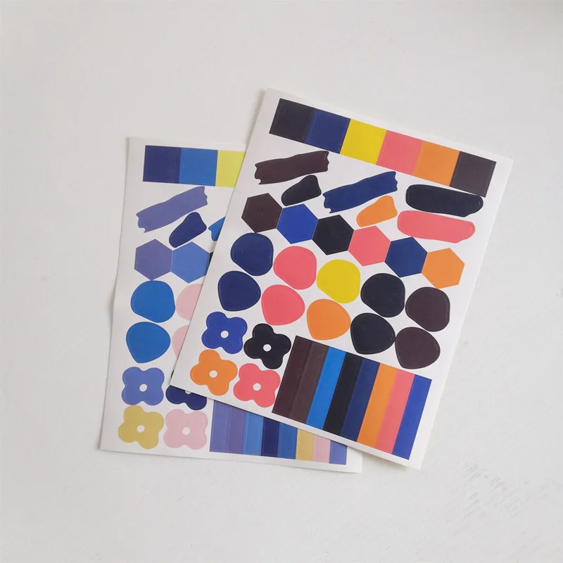 DIY наклейки dot Morandi earth color скрапбук альбом фотообои журнал проект изготовления счастливых открыток украшения уплотнительные наклейки - Цвет: 11-2sheets
