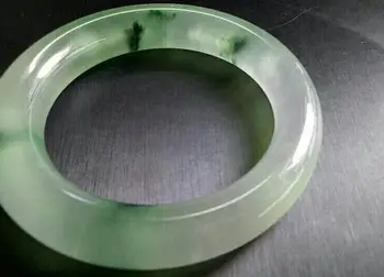 

Certified (Grade A) 100% Natural Floating flower Jadeite JADE Bracelet Bangle(Certificate delivery)