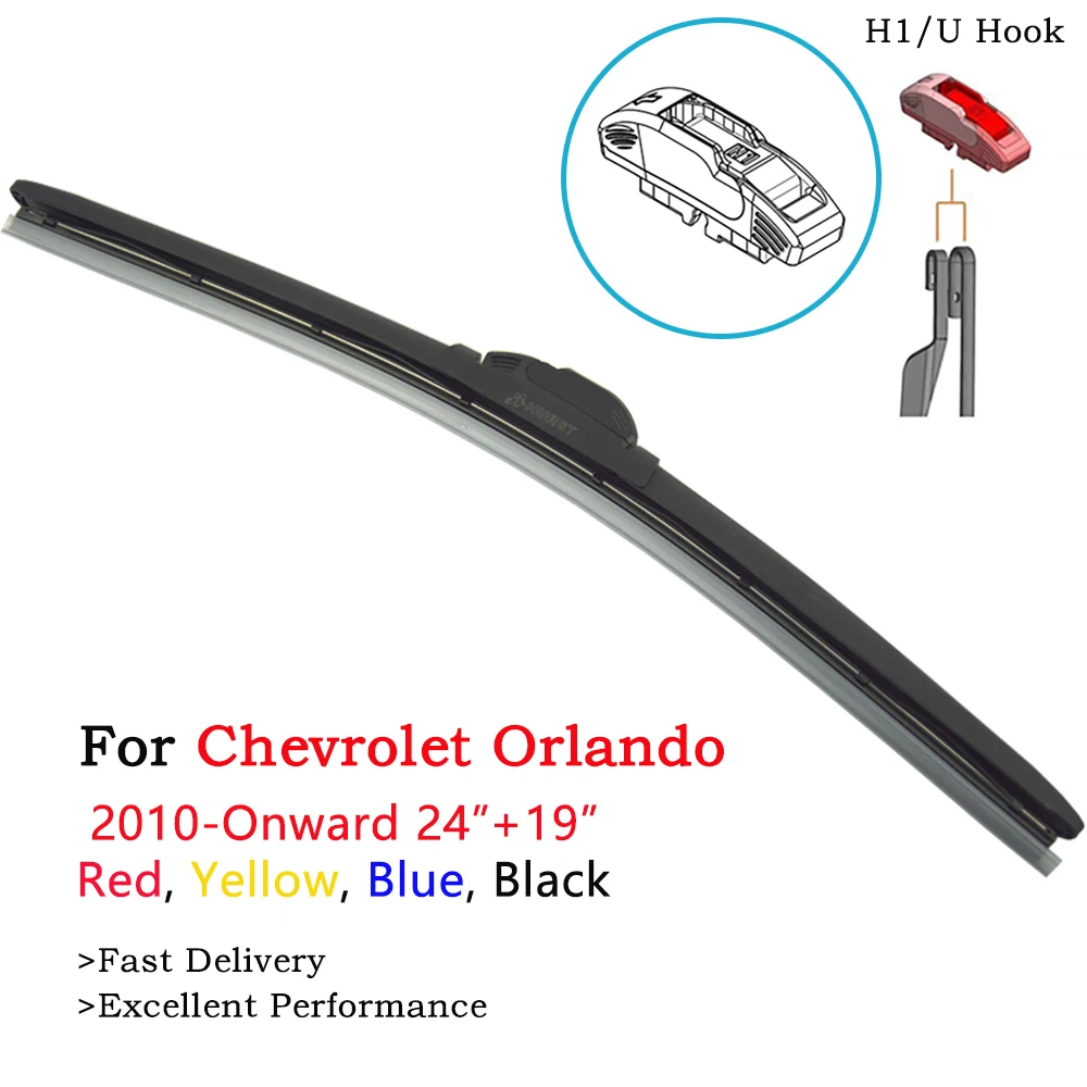 

HESITE Colored Windshield Wiper Blades For Chevrolet Orlando Roman Cle Conjunto Bomba Combustible Creveson Accessories 2012 2013