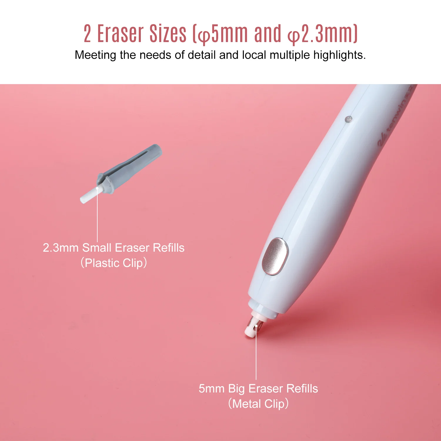 Tenwin Electric Eraser Kit With 16 Eraser Refills Rechargeable Pencil Eraser One Button Control Gift Stationery Supplies Electric Eraser Aliexpress
