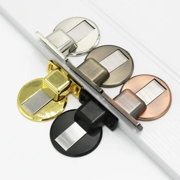 

Magnetic Door Stops 304 Stainless Steel Magnet Door Stopper Holder Hidden Catch Floor Doorstop Toilet Furniture Hardware