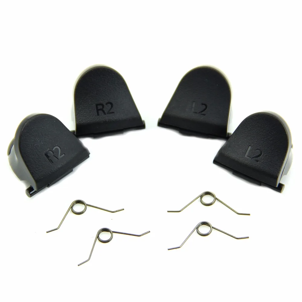 

N L2 R2 Trigger Buttons+ 4 Springs Replacement Parts For PlayStation 4 PS4 BK