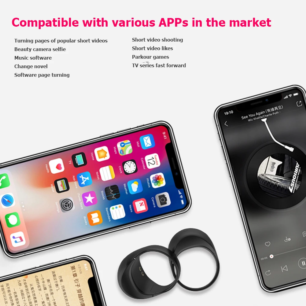 Кольцо Bluetooth пульт дистанционного управления R51 носимый палец легкий модный