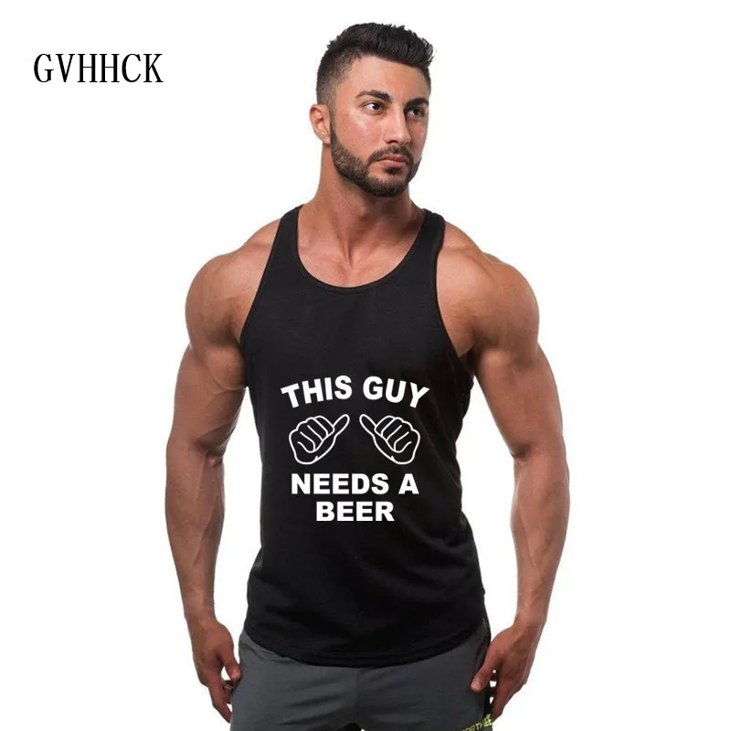 

3D printing Men Sleeveless Muscle Bodybuilding Tank Top Gym Singlet Fitness Sport Slim Cotton Tank Gym Shirt Men Singlet