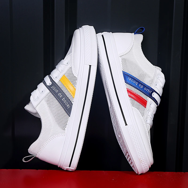 

2020 Luxury Hot Women Vulcanized Shoes Summer Mesh Sneakers Ladies Breathable Walking Casual Shoes Flats