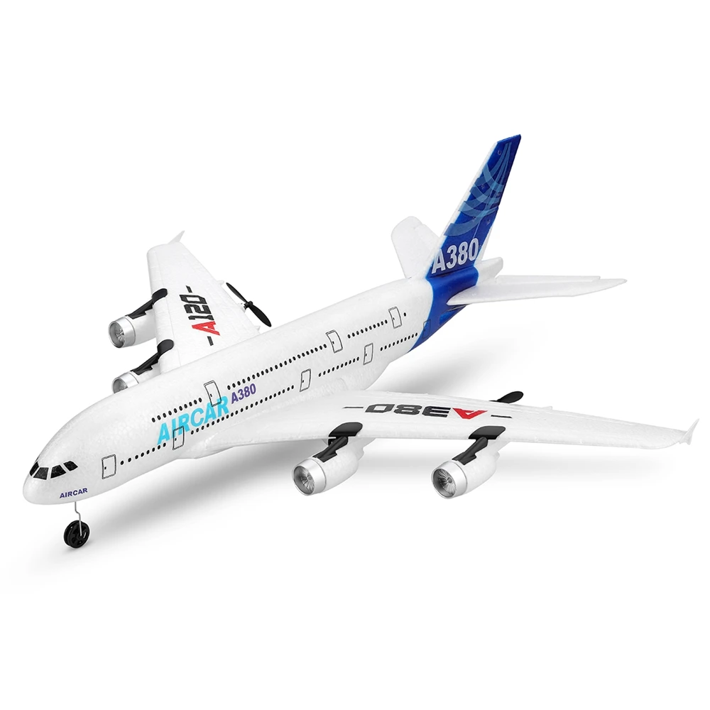 RC Plane Toy Airbus A380 Airplane Toys 2.4G 3CH Electric Outdoor Radio Remote Control Fixed Wing Airplane Model for Boys Gifts