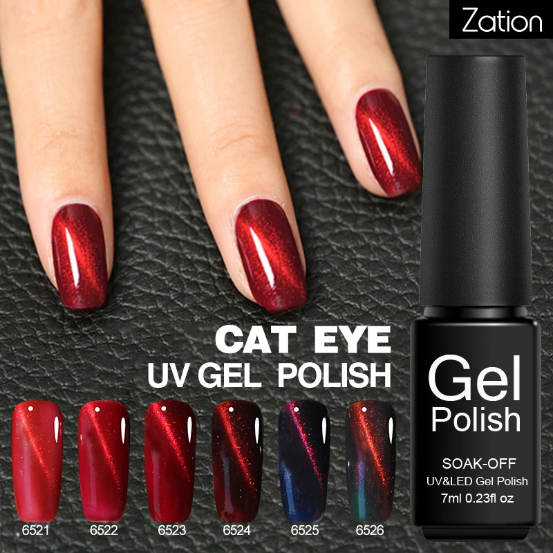 

Zation 7ml Cat Eye Series Nail Polish Nails Art Magnetic Gel Paint Semi Vernis Permanant Gel Lacuqer Soak Off Gel Nail Polish