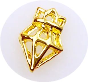 50 шт./упак. металлизированные для дизайна ногтей Корона Треугольник Монета троянский лист лошади якорь Луна Звезда для 3d украшения ногтей стикер украшения художественные инструменты - Цвет: 1