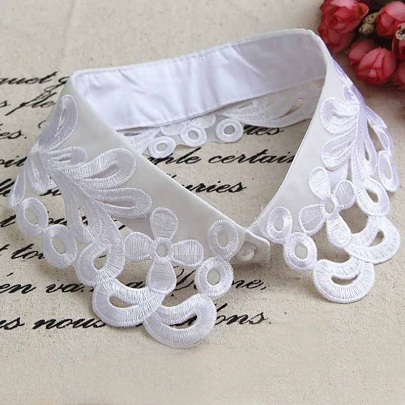 

Fake Collar Detachable Collars Diamond Crystal Lace Cotton Detachable For Shirt Sweater1