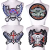 Embroidery Patches For Jacket Backing, Punk Motorcycle Embroidery Skeleton Biker Badge Scrapboking ► Photo 1/5