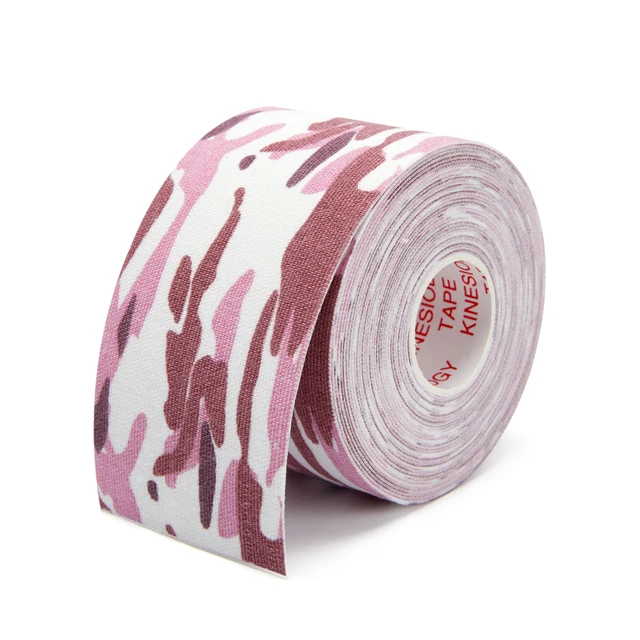 5 Size Kinesiology Tape Muscle Bandage Sports Cotton Elastic Adhesive Strain Injury Tape Knee Muscle Pain Relief Stickers Pink Camo