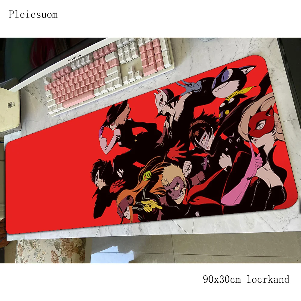 Persona 5 Коврик для мыши с изображением 900x300x4 мм Xxl коврик геймер геймпад пк