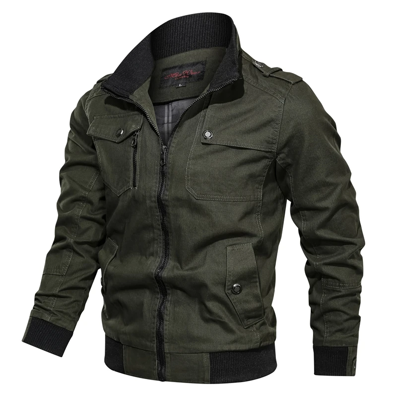Мужская повседневная куртка, весенне-осенняя хлопковая куртка в стиле милитари, пальто пилота, верхняя одежда Veste Homme, армейская куртка-бомбер, ветровка, мужская одежда