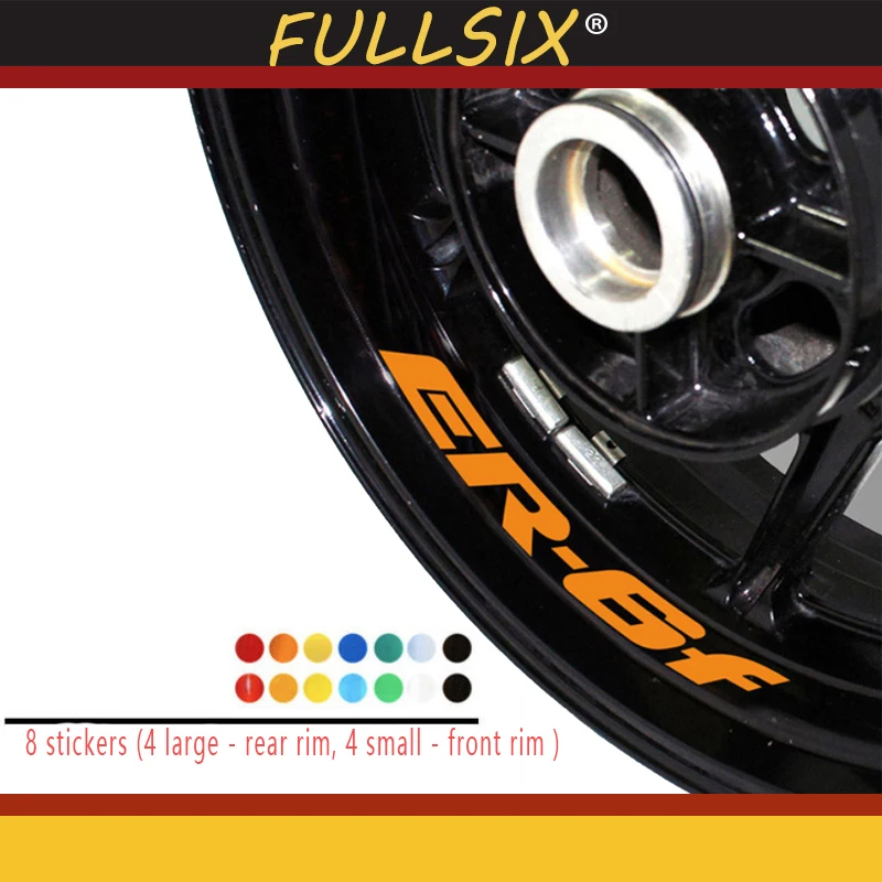 New Motorcycle Modified Wheel Sticker Waterproof Reflective Wheel Decal Color Wheel Side Strip for KAWASAKI ER6F ER 6F ER-6F