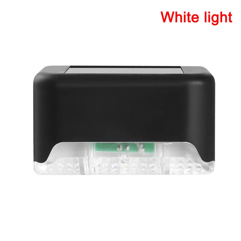 black White light Упаковка из 4 солнечных батарей светодиодный светильник забор рок лампа водонепроницаемый открытый сад Кола лампы Декор TN88 - Испускаемый цвет: black White light