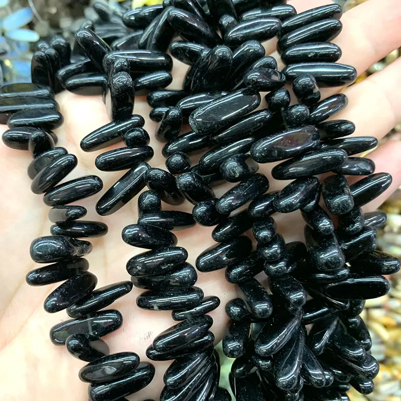 black agate AAA розовый кварц Агаты азурлиты 12-20 мм полосы каменные бусы «сделай сам» для изготовления украшений ожерелья Браслет материал - Цвет: black agate