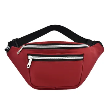 

Aelicy Waist Pack Fashion Ladies Solid Color Nylon Shoulder Crossbody Bag Nylon Zipper Messenger Chest Bag WaistBag Phone Bags