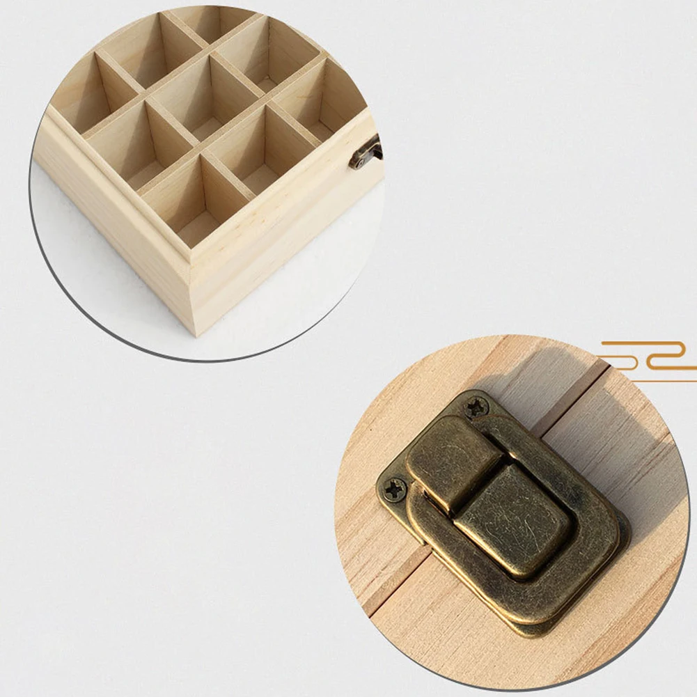 25 Grids Wooden Storage Box Organizer Perfume Bottle Carrying Case Container Lipsticks Comestic Storage Boxes Essential Oils Box