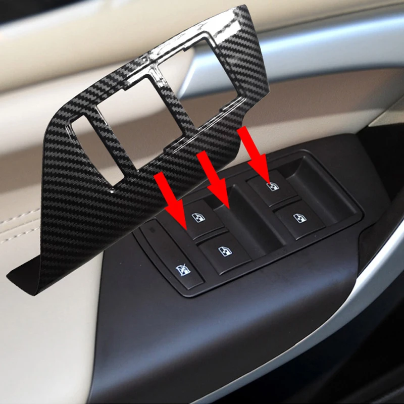 Carbon Texture Car Styling Window Lifter Control Switch Panel Cover Trim For Buick Regal 2009 2010 - 2016 For Opel Insignia MK1