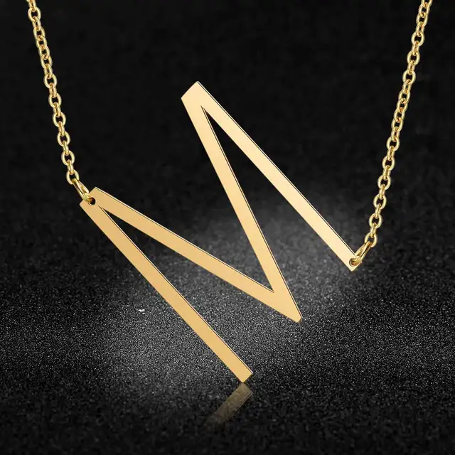 Initial Letter Name Pendant Necklace 