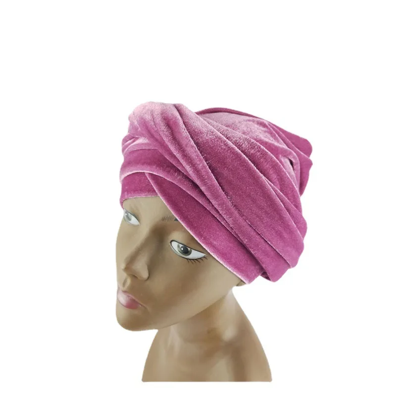 african outfits Women African Wrap Head Scarves Plain Velvet Hijab Turban Cap Muslim Long-Tailed Headscarf Hat Islamic Under Scarf Bonnet african fashion designers