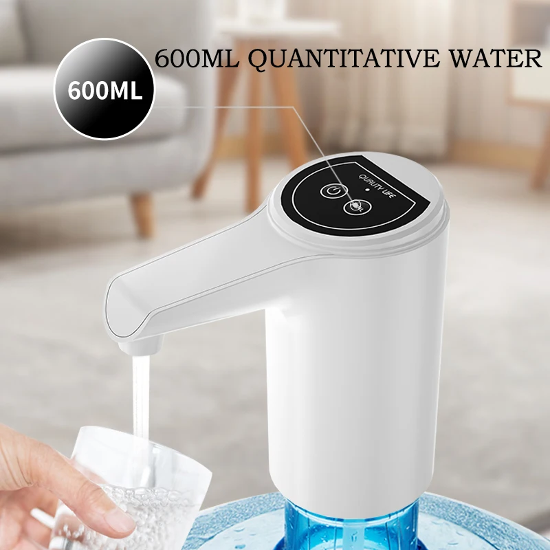 Electric Automatic Drinking Fountain Dispenser Pump Mini Barreled Drink Dispenser Bottle Portable USB Charging Touch Screen CS02 electric automatic drinking fountain dispenser pump mini barreled drink dispenser bottle portable usb charging touch screen cs02