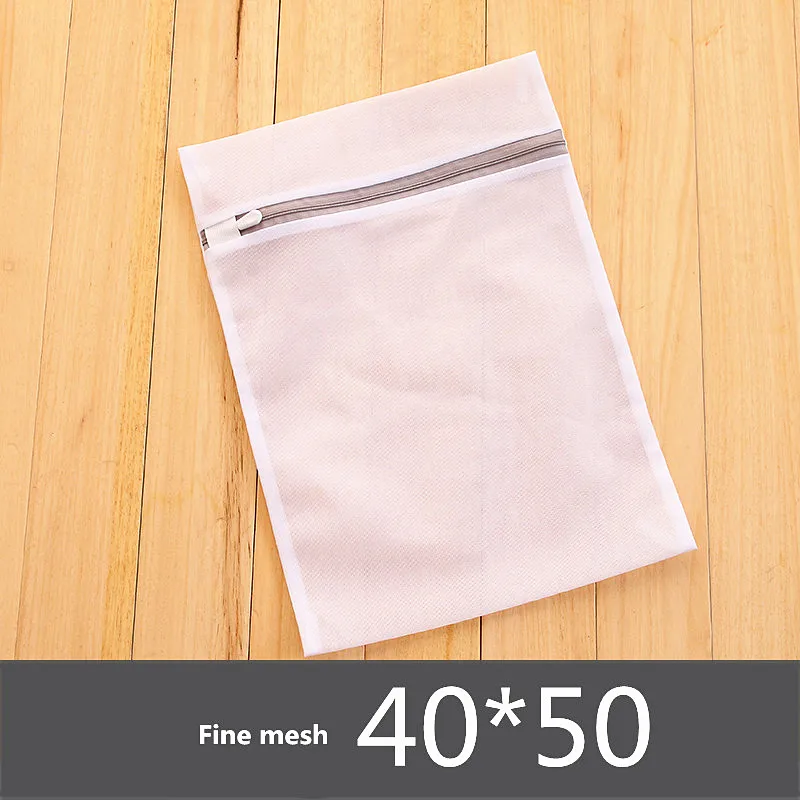 Gray Zippered Laundry Bag Coarse/Fine Mesh Net Washing Bags For Underwear Bra Clothes Washing Machine Dedicated Laundry Products