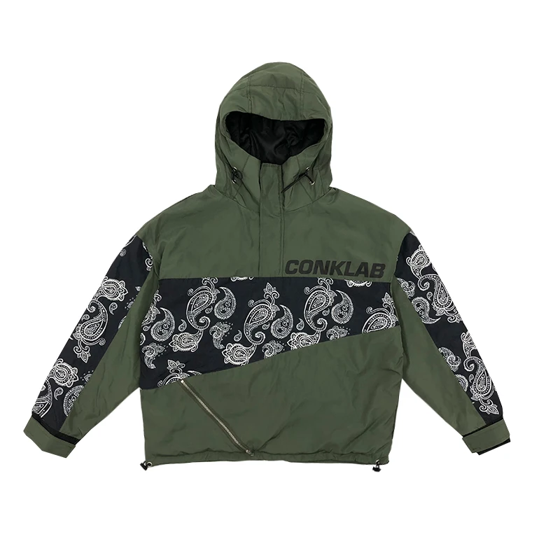 Пара Половина Молнии Куртка хип хоп Qlz Свободная куртка Ins Супер популярная мужская Куртка Tide бренд Повседневный Топ